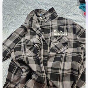 Classic Black and Gray Button Down Shirt